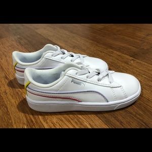 Puma leather slip on sneakers